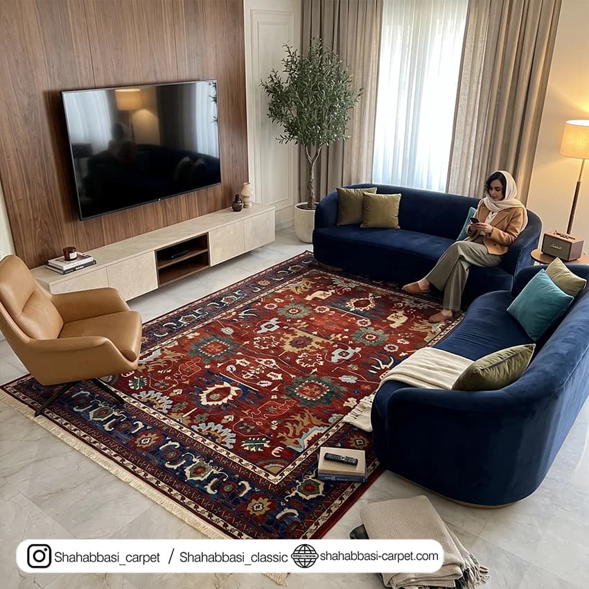 فرش سنتی کد 800102 لاکی — تصویر ۲