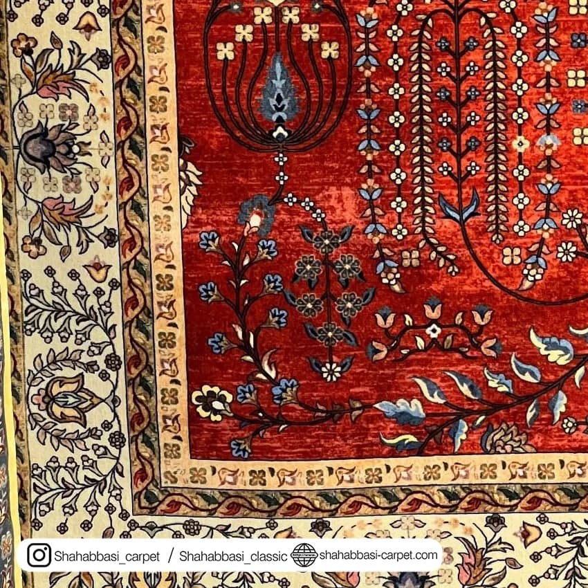 فرش سنتی کد 800108 قرمز — تصویر ۵