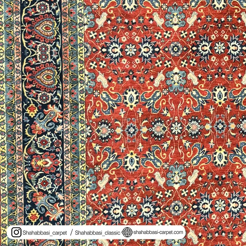 فرش سنتی کد 800118 لاکی — تصویر ۴