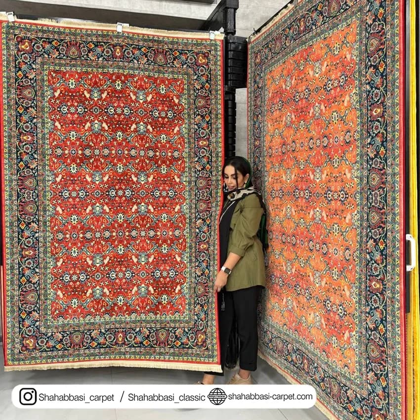 فرش سنتی کد 800118 لاکی — تصویر ۲