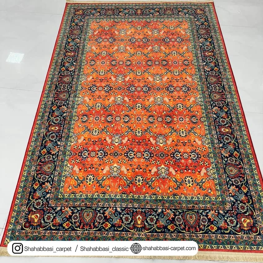 فرش سنتی کد 800118 نارنجی — تصویر ۳