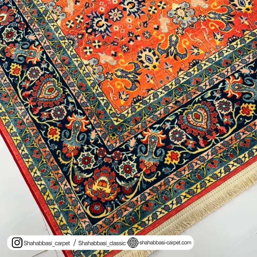 فرش سنتی کد 800118 نارنجی — تصویر ۲