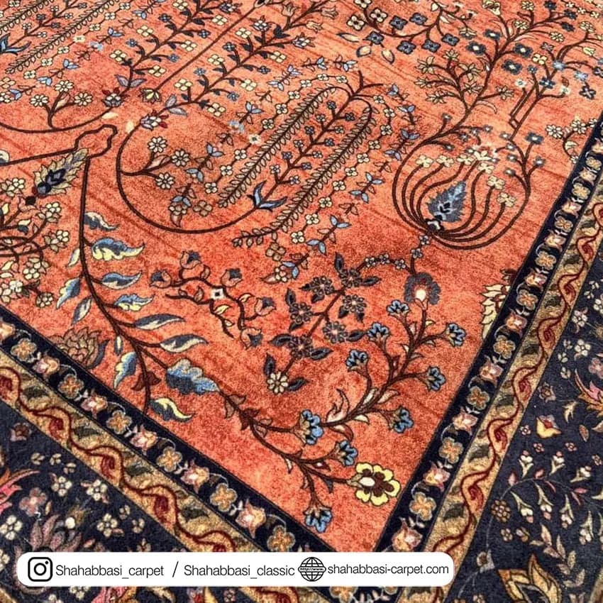 فرش سنتی کد 800108 آجری — تصویر ۵