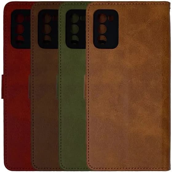 کیف گوشی سامسونگ A03s چرمی مگنتی محافظ لنزدار