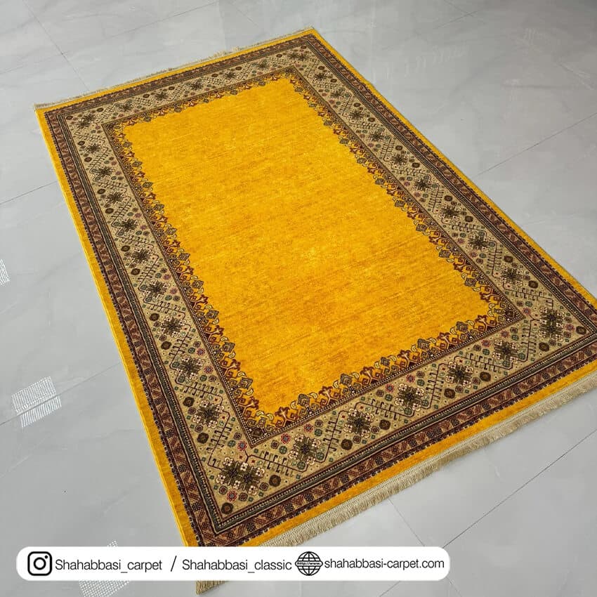 فرش سنتی کد 800155 زرد — تصویر ۲