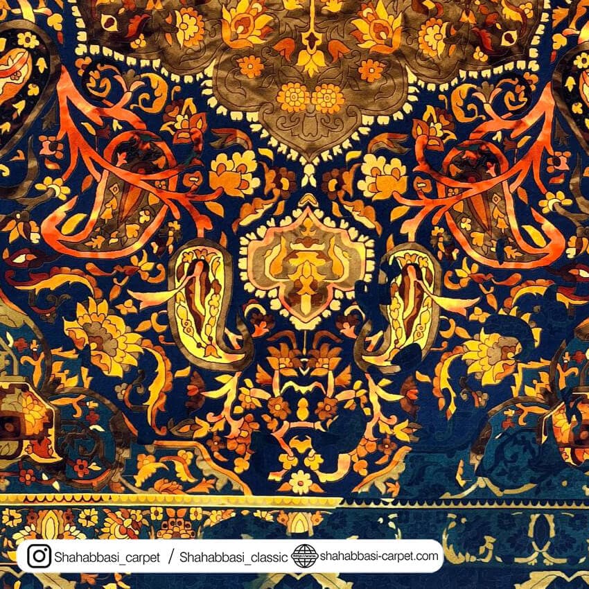 فرش سنتی کد 800183 طلایی — تصویر ۵