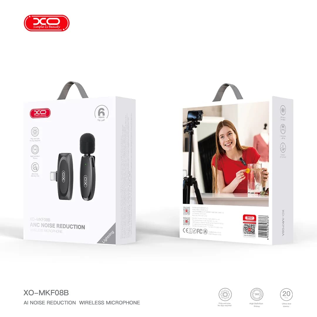 میکروفون یقه ای آیفونی ایکس او مدل XO-MKF08B — تصویر ۳