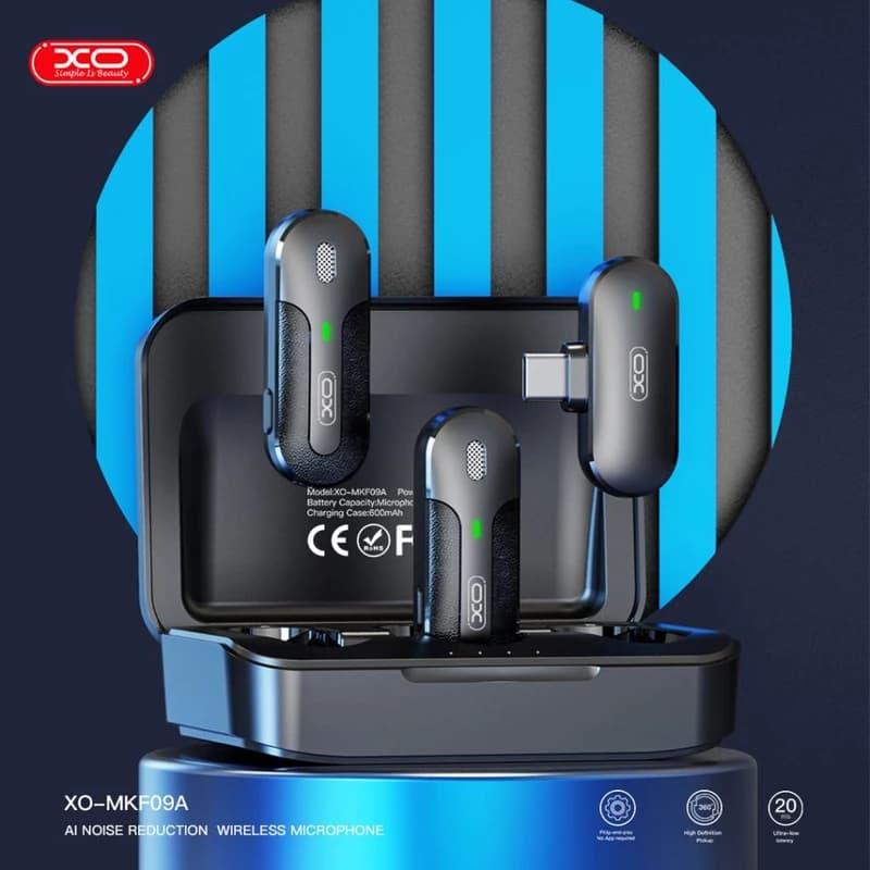 میکروفون بی سیم یقه ای تایپ سی ایکس او مدل XO MKF09A — تصویر ۳