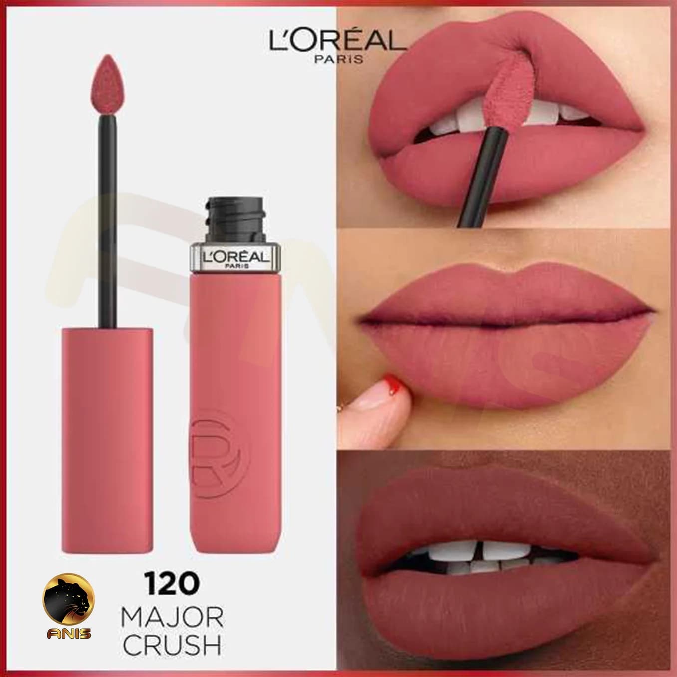 رژ لب مایع مات 120 Major Crush لورال 5 میل — تصویر ۳