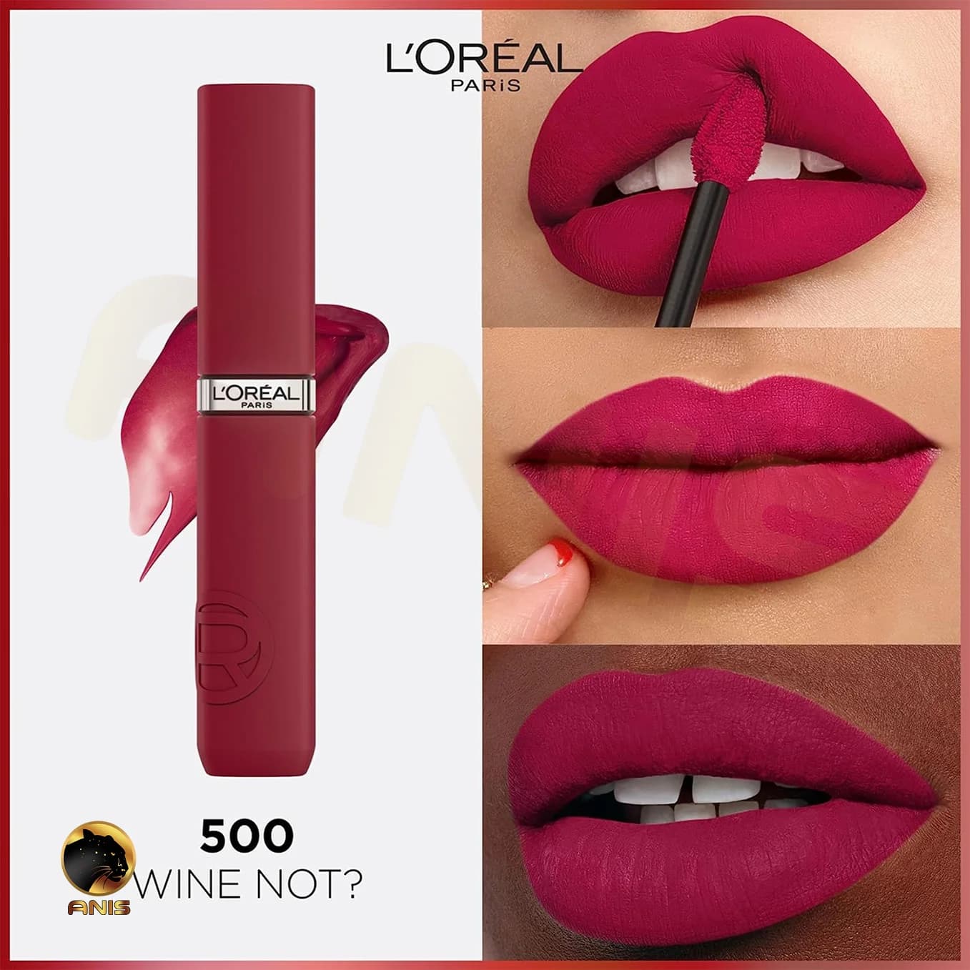 رژ لب مایع مات Wine Not? 500 لورال 5 میل — تصویر ۳