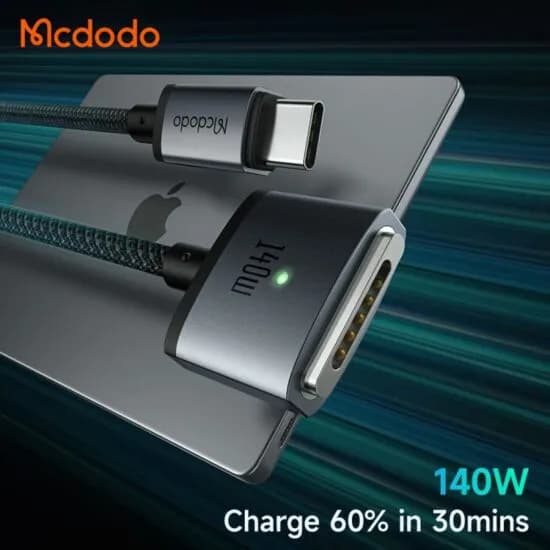 کابل شارژر مگ سیف مک بوک مک دودو Mcdodo CA-1470 طول ۲ متر توان ۱۴۰ وات — تصویر ۷