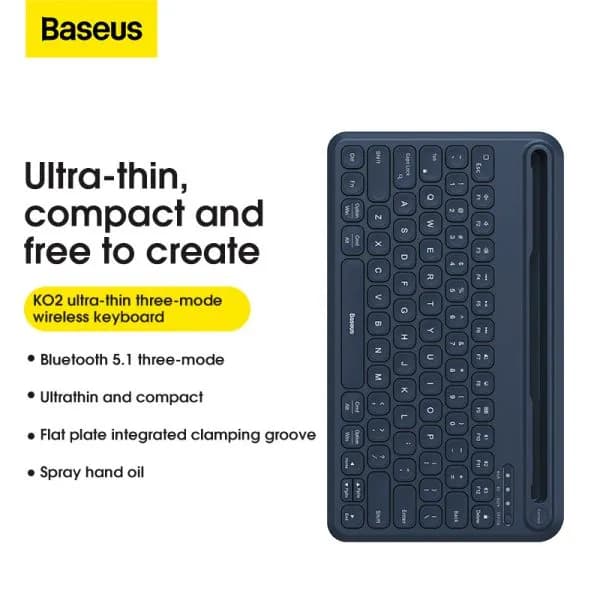 کیبورد بلوتوث بیسوس Baseus K02 Wireless Keyboard B00955500112-00 مخصوص تبلت — تصویر ۲