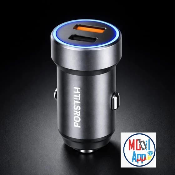 شارژر فندکی فست شارژ FIRSTYOU مدل F059 دو پورت USB و Type-C