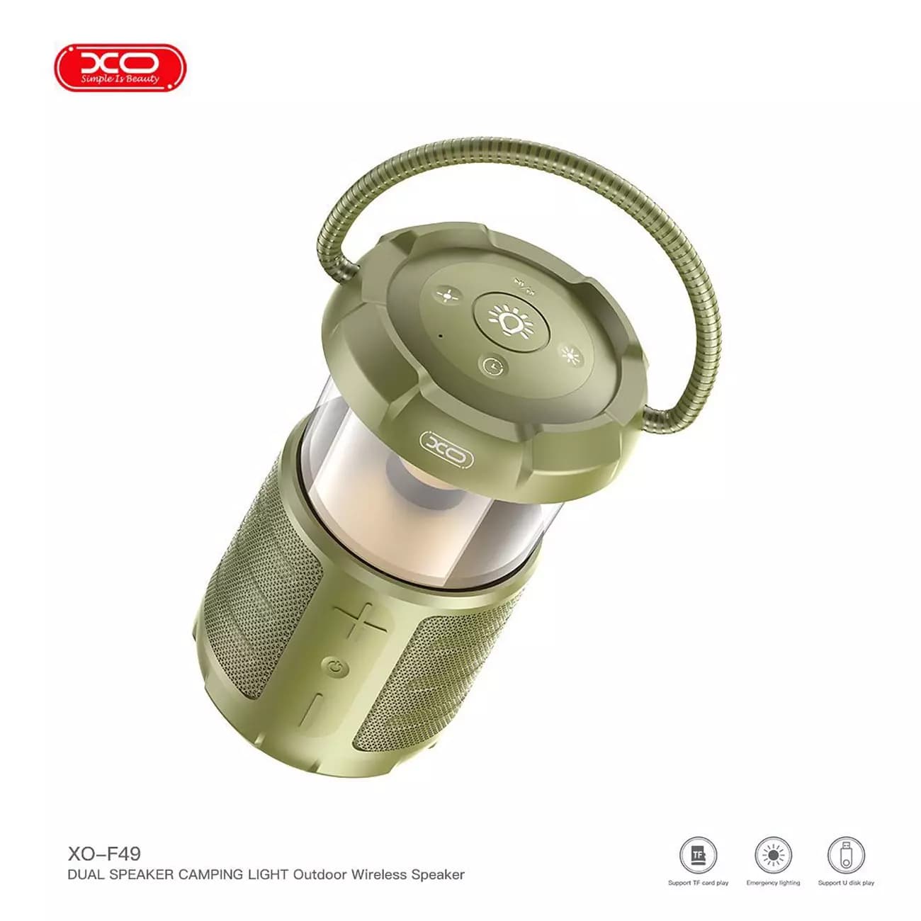 اسپیکر بلوتوثی و چراغ کمپینگ شارژی ایکس او XO F49 — تصویر ۲