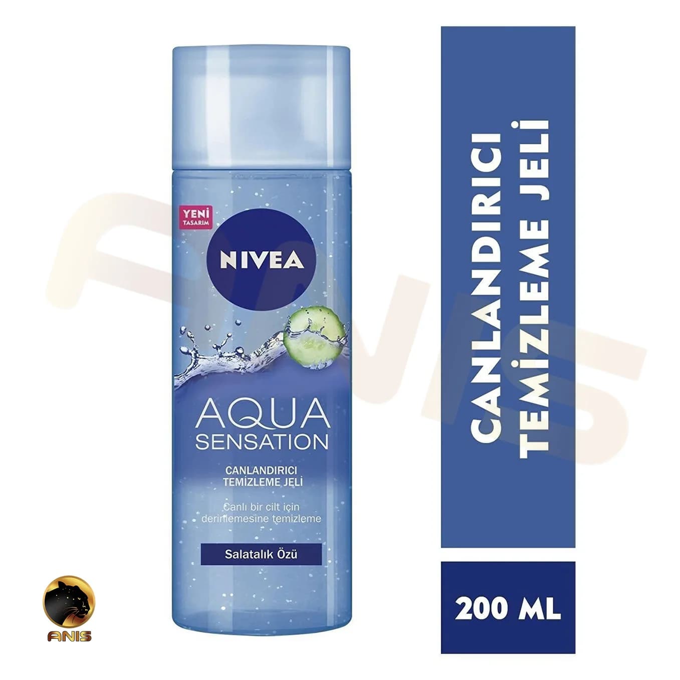 ژل شستشوی صورت Aqua Sensation نیوا حاوی عصاره خیار 200 میل