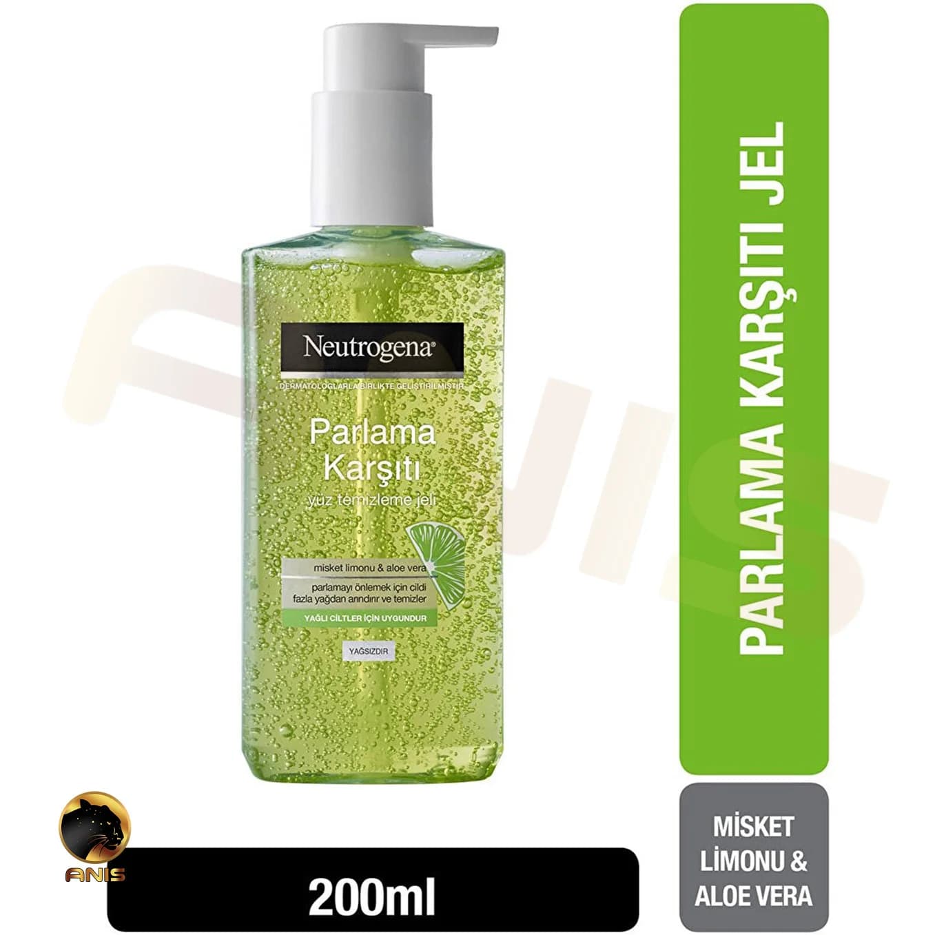 ژل شستشوی صورت Parlama Karsiti نوتروژینا حاوی عصاره لیمو و آلوئه ورا 200 میل