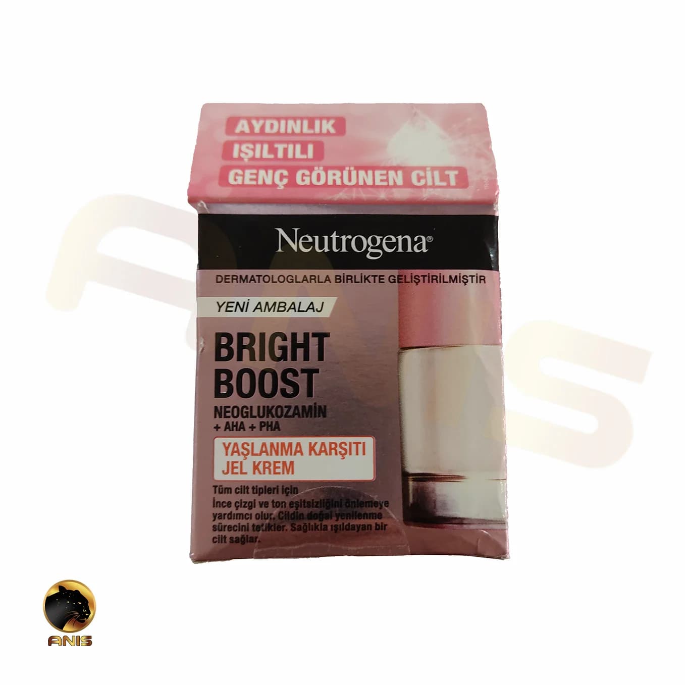 ژل کرم ضد پیری Bright Boost نوتروژینا حاوی نئوگلوکوزامین 50 میل