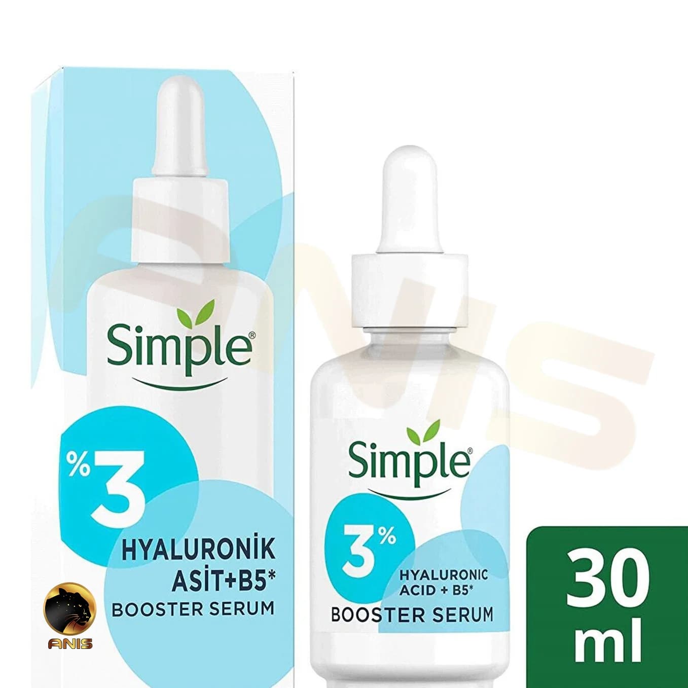 سرم تقویت کننده Hyaluronik Asit سیمپل حاوی هیالورونیک اسید و ویتامین B5 حجم 30 میل