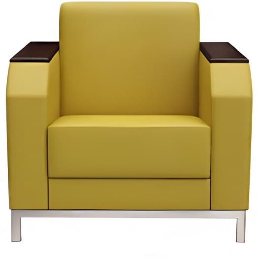 مبل تک نفره با پایه کروم دسته چوبی شیزن مدل S920N1