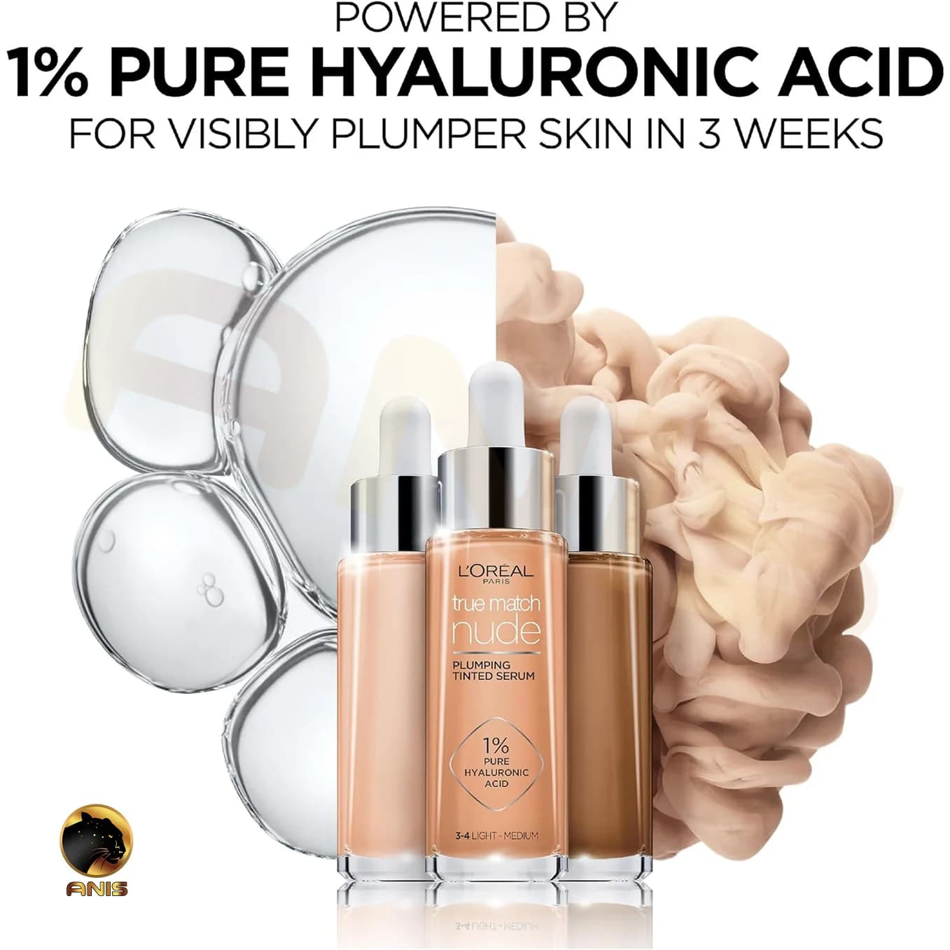 سرم کرم پودر True Match Nude Light لورال دارای رنگ بسیار روشن 30 میل — تصویر ۵