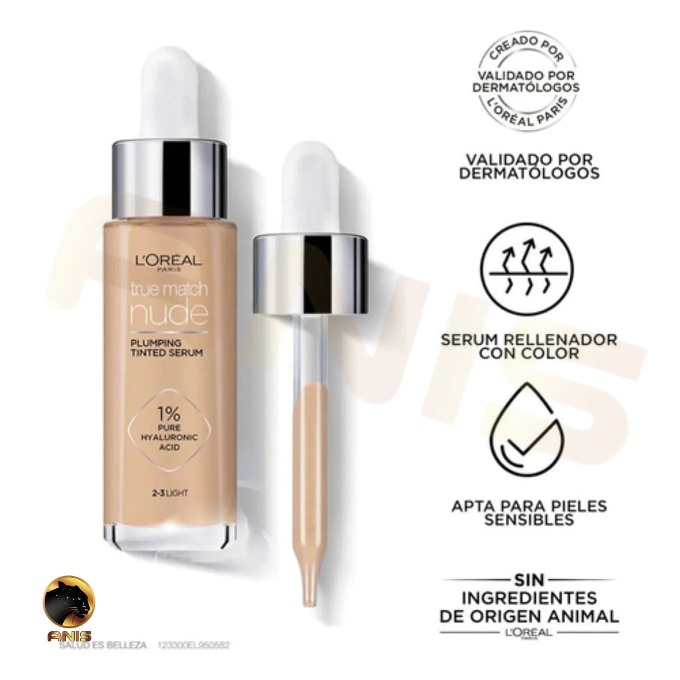 سرم کرم پودر True Match Nude Very Light لورال دارای رنگ بسیار روشن 30 میل — تصویر ۳
