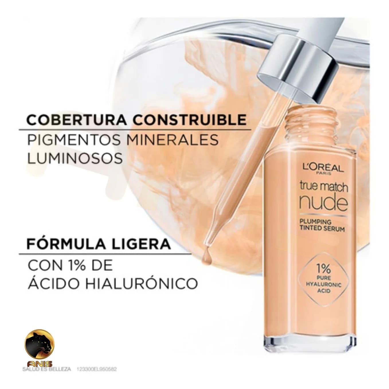 سرم کرم پودر True Match Nude Very Light لورال دارای رنگ بسیار روشن 30 میل — تصویر ۲