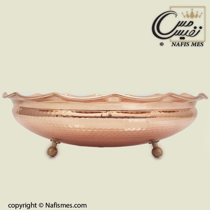 میوه خوری مسی سه پایه کوتاه طرح المیرا