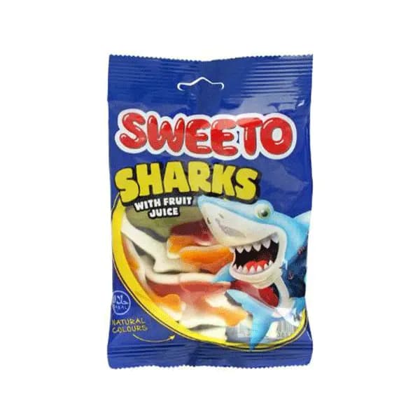 پاستیل میوه ای سوییتو Sweeto Sharks با طرح کوسه 80 گرم