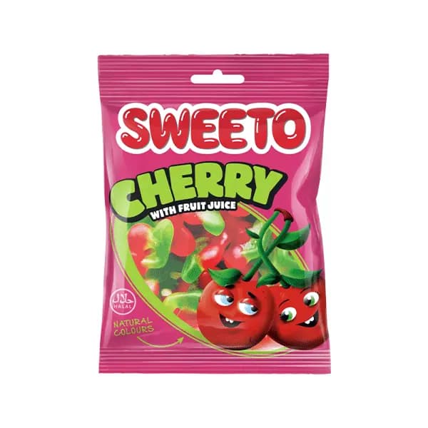 پاستیل میوه ای سوییتو Sweeto Cherry با طرح گیلاس 80 گرم