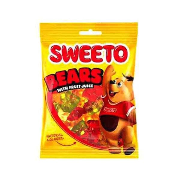 پاستیل میوه ای سوییتو طرح خرس Sweeto Bears تهیه شده از آبمیوه طبیعی 80 گرم