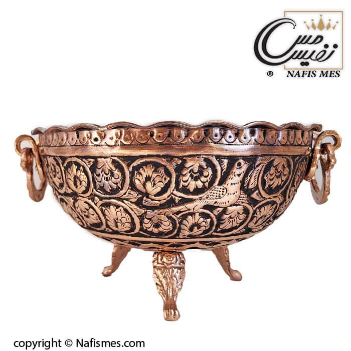 آجیل خوری قلم کاری پایه کوتاه سایز 23