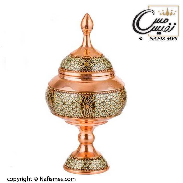 شکلات خوری مس و خاتم سایز 30