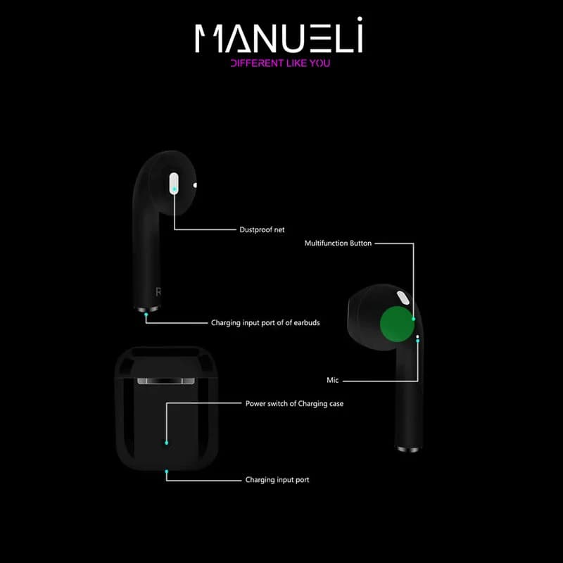 هدفون بلوتوثی مانوئلی مدل Airpods12+ Gl یاسی کد 90921-0900T کدm21776 — تصویر ۵