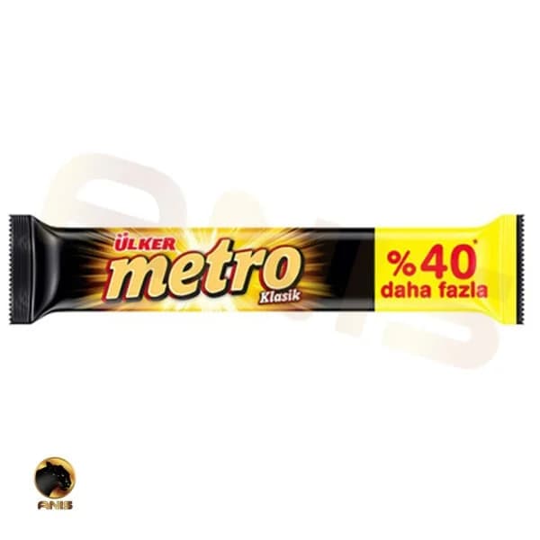 شکلات metro دوبل اولکر با مغز بادام و کارامل با روکش کاکویی 50.4 گرم
