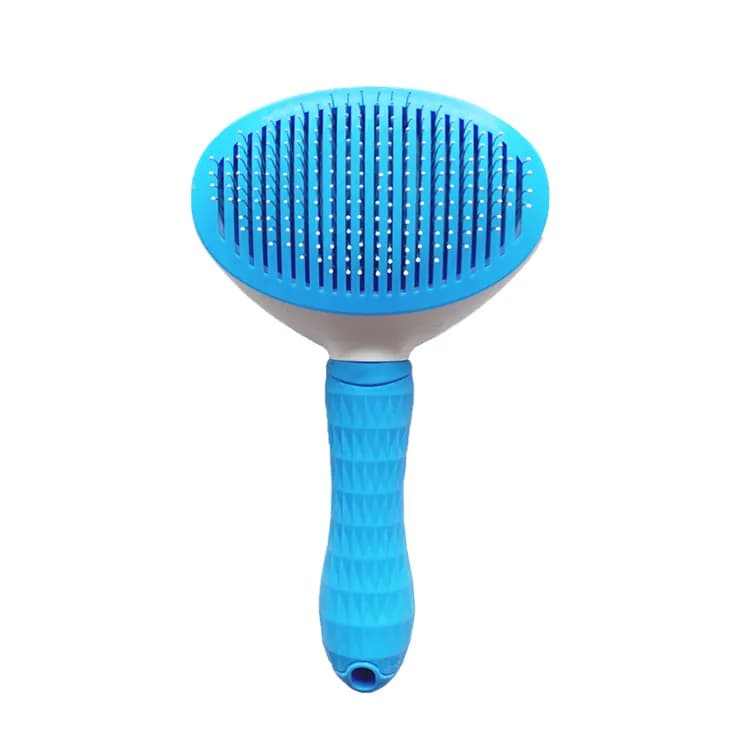 برس گره بازکن سگ و گربه و خرگوش Clean با دکمه تخلیه مو مدل بیضی — تصویر ۷