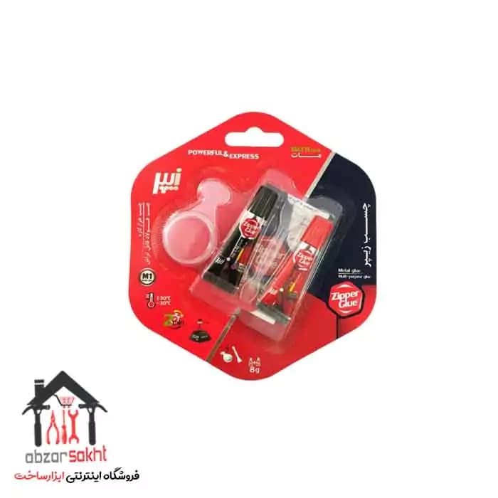 چسب دوقلوی زیپر مات 8 گرم مدل M1