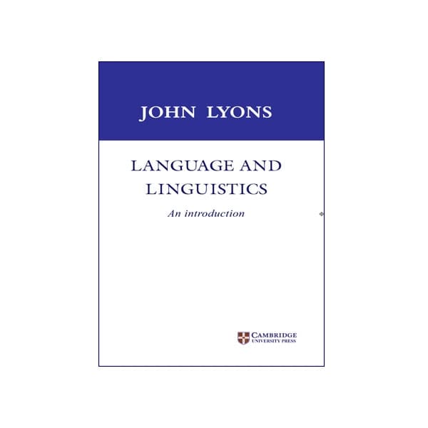 Language and Linguistics An Introduction