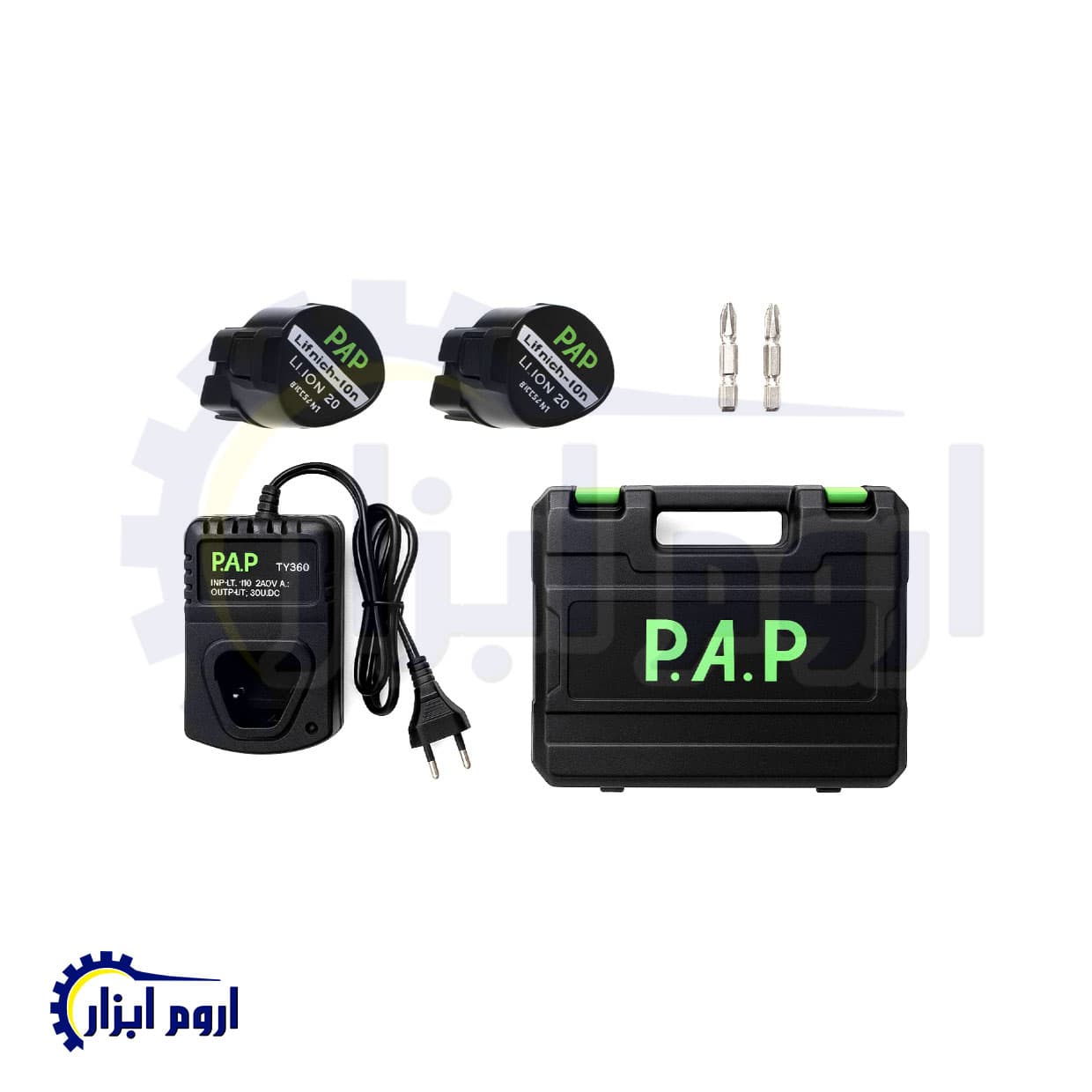 دریل شارژی چکشی پی ای پی مدل BID-1215 براشلس ۱۲ ولت — تصویر ۳