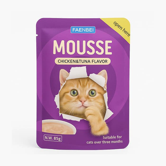پوچ گربه فنبی با طعم مرغ و تن ماهی – 85 گرم