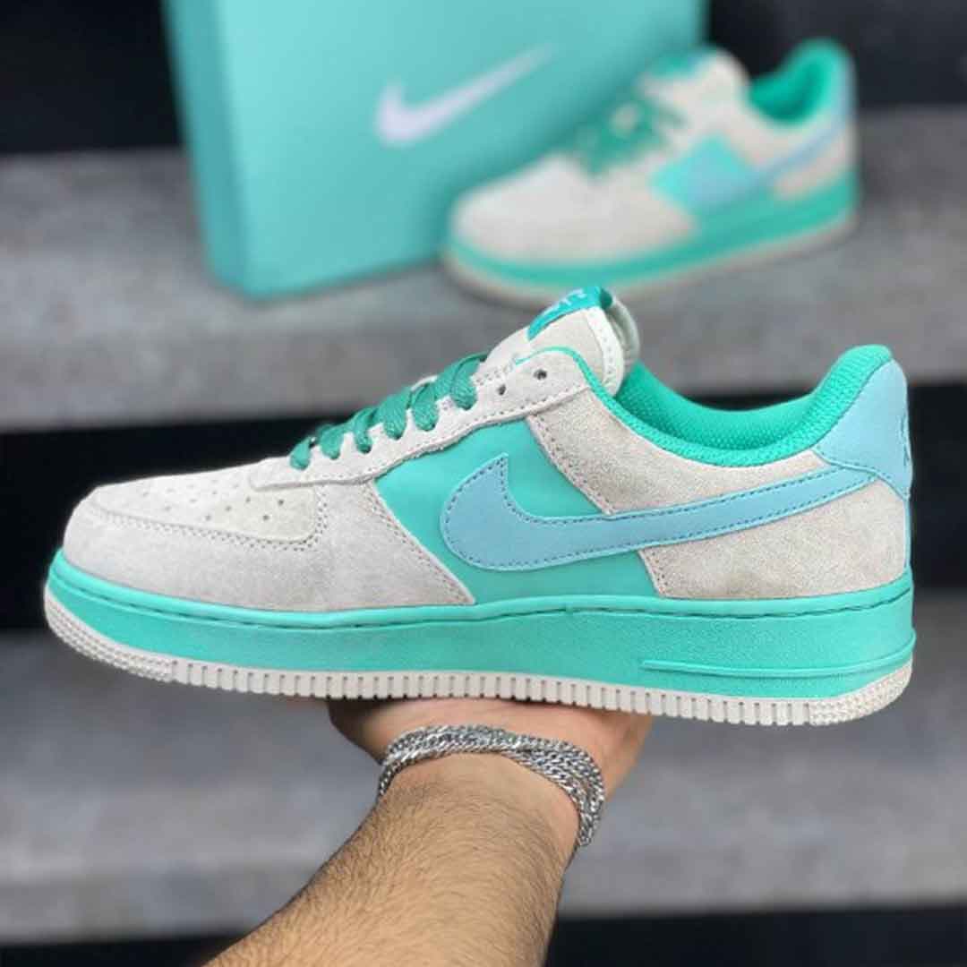 نایک ایرفورس تیفانی اسکی بلو وایت Nike Air Force Tiffany Sky Blue White — تصویر ۲