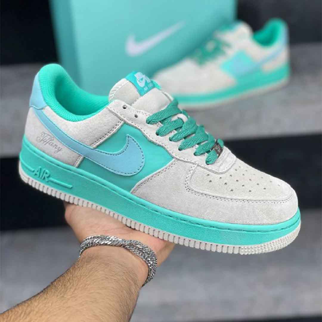 نایک ایرفورس تیفانی اسکی بلو وایت Nike Air Force Tiffany Sky Blue White