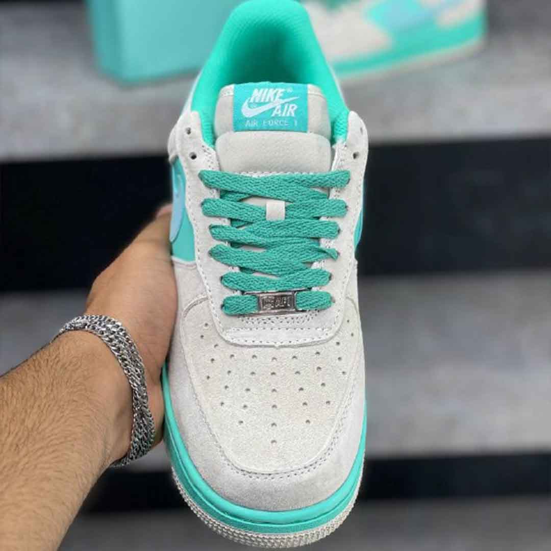 نایک ایرفورس تیفانی اسکی بلو وایت Nike Air Force Tiffany Sky Blue White — تصویر ۳