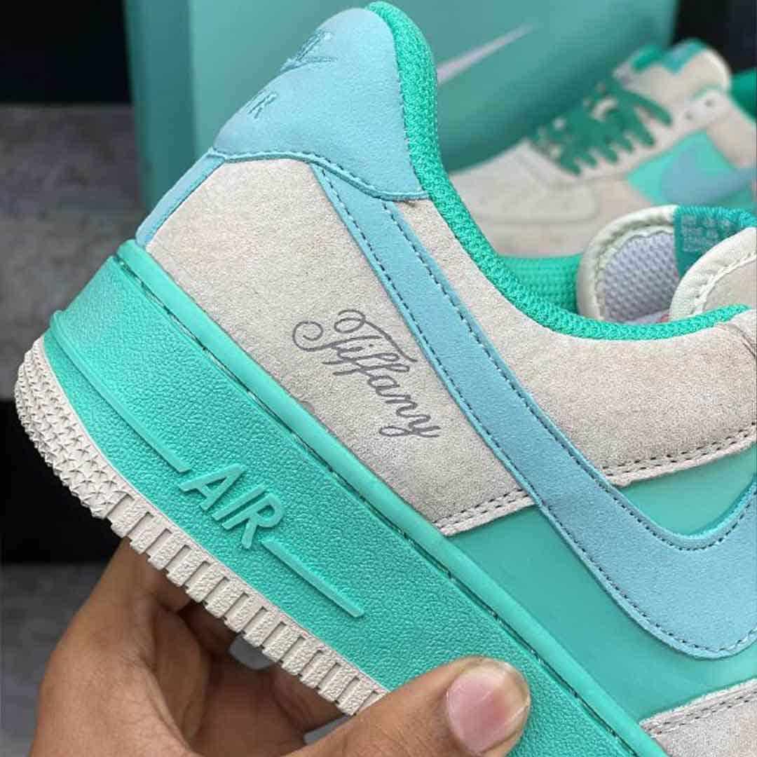 نایک ایرفورس تیفانی اسکی بلو وایت Nike Air Force Tiffany Sky Blue White — تصویر ۶