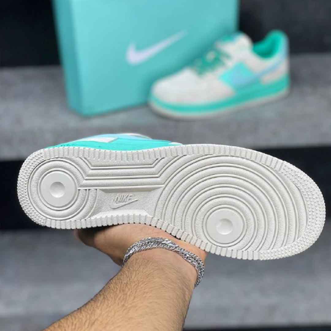 نایک ایرفورس تیفانی اسکی بلو وایت Nike Air Force Tiffany Sky Blue White — تصویر ۵