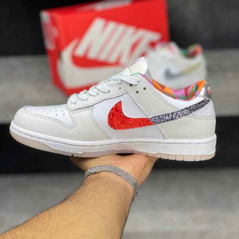نایک دانک لو وایت مولتی کالر پیسلی Nike Dunk Low White Multi Color Paisley — تصویر ۲