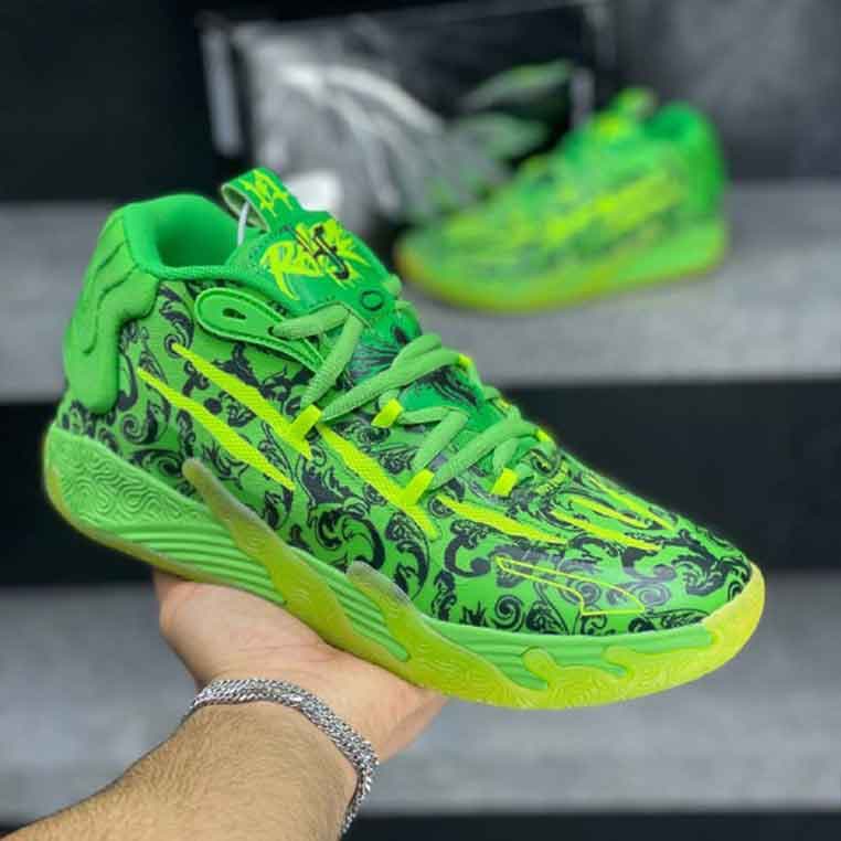 پوما لامه لو بال گرین بلک Puma Lamelo Ball Green Black