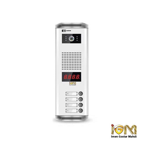 پنل آیفون تصویری 4 واحدی ستونی کارتی تکنما