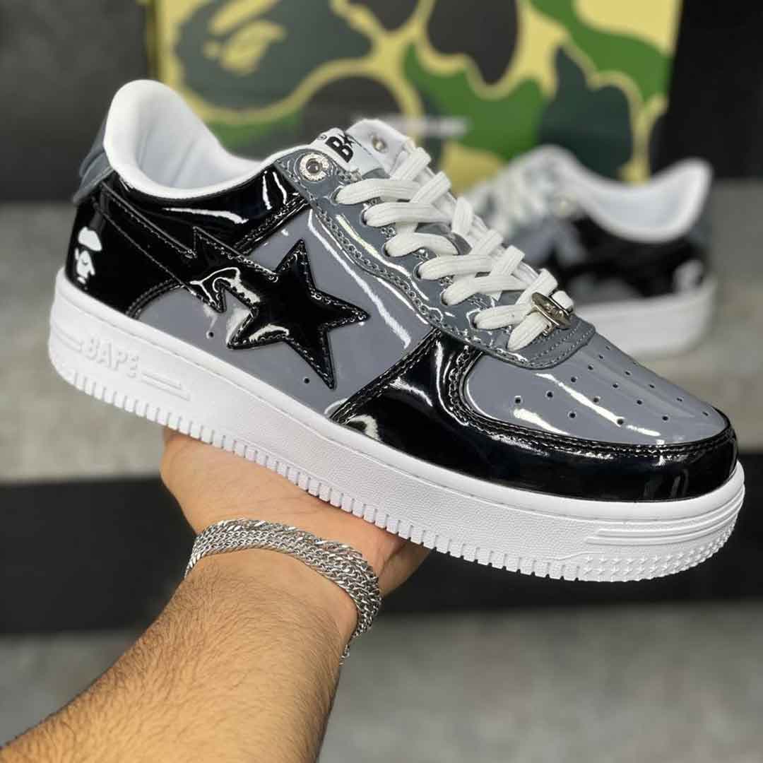بیپ استا لو گری Bape Sta Low Grey