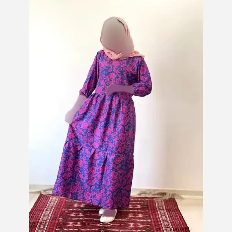پیراهن ساحلی زنانه جنس فلور بوگاتی فری سایز قد 135 — تصویر ۶