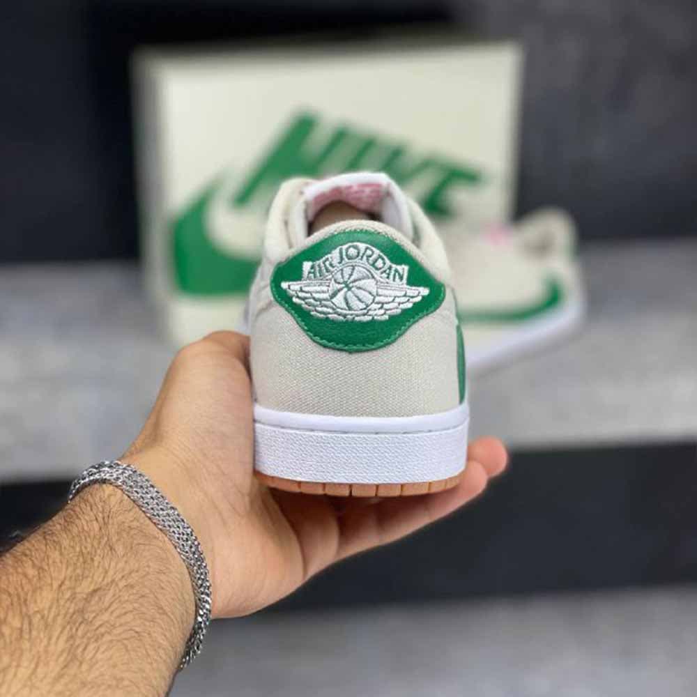 نایک ایر جردن 1 لو ترویس اسکات خاکستری تیک سبز Nike Air Jordan 1 Low Travis Scott — تصویر ۵